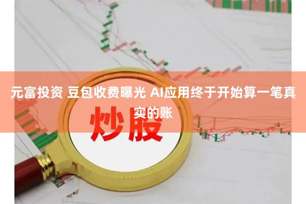 元富投资 豆包收费曝光 AI应用终于开始算一笔真实的账