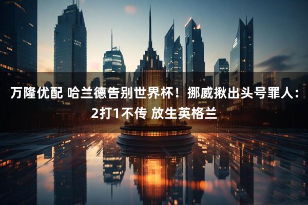 万隆优配 哈兰德告别世界杯！挪威揪出头号罪人：2打1不传 放生英格兰