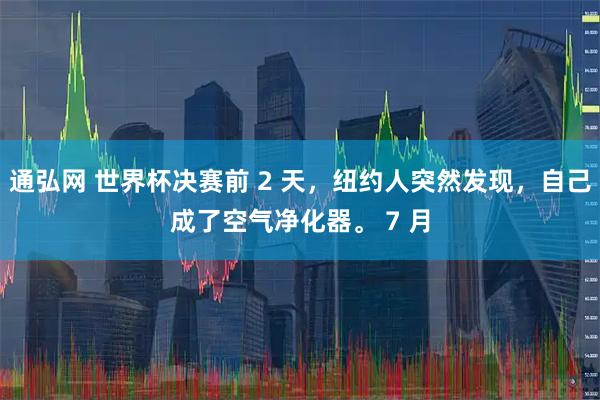 通弘网 世界杯决赛前 2 天，纽约人突然发现，自己成了空气净化器。 7 月